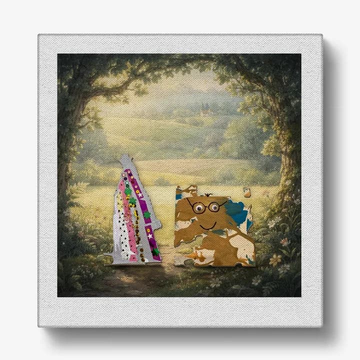A mockup of the canvas, made from the real print file