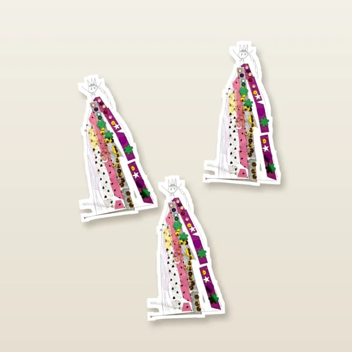 A mockup of the stickers, made from the real print file